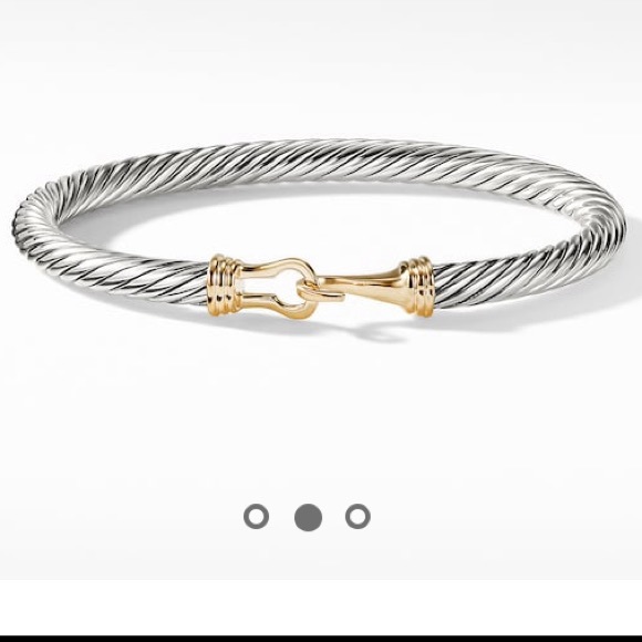 David Yurman Silver and gold bangle - Picture 2 of 8